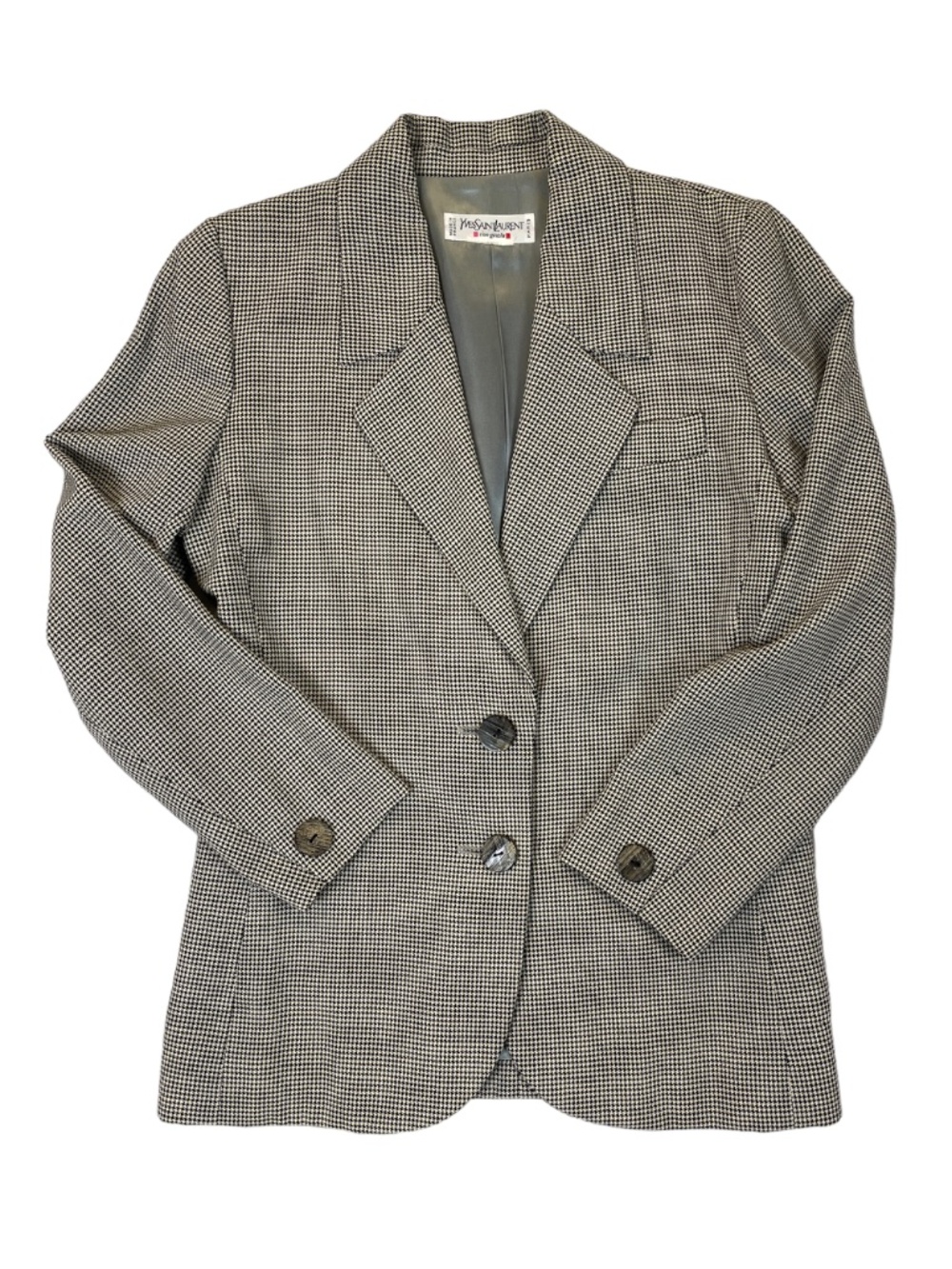 Vintage Yves Saint Laurent YSL Rive Gauche Houndstooth Suit
